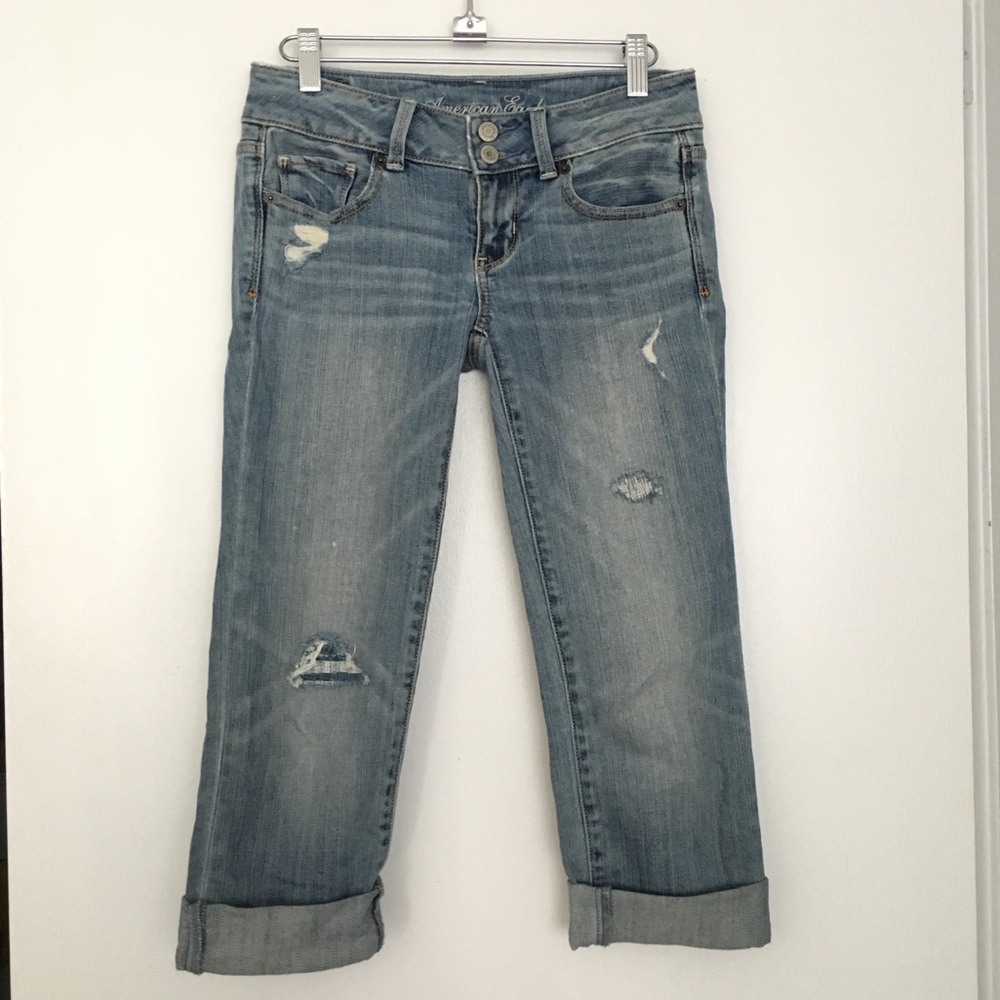AE American Eagle Jeans Cropped Artist Size 0
